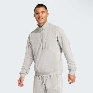 adidas men VELOUR HALF ZIP Track Top Size L NWT